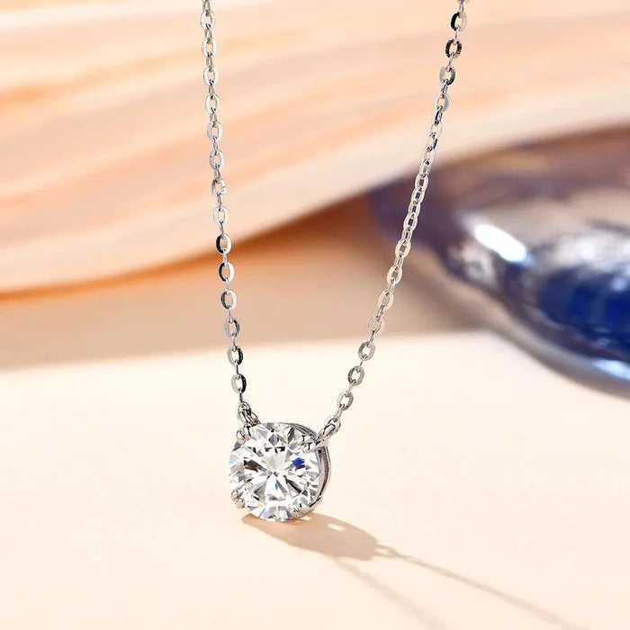 Colar Solitário Moissanite Prata 925 Luar Serenidade - foto 3
