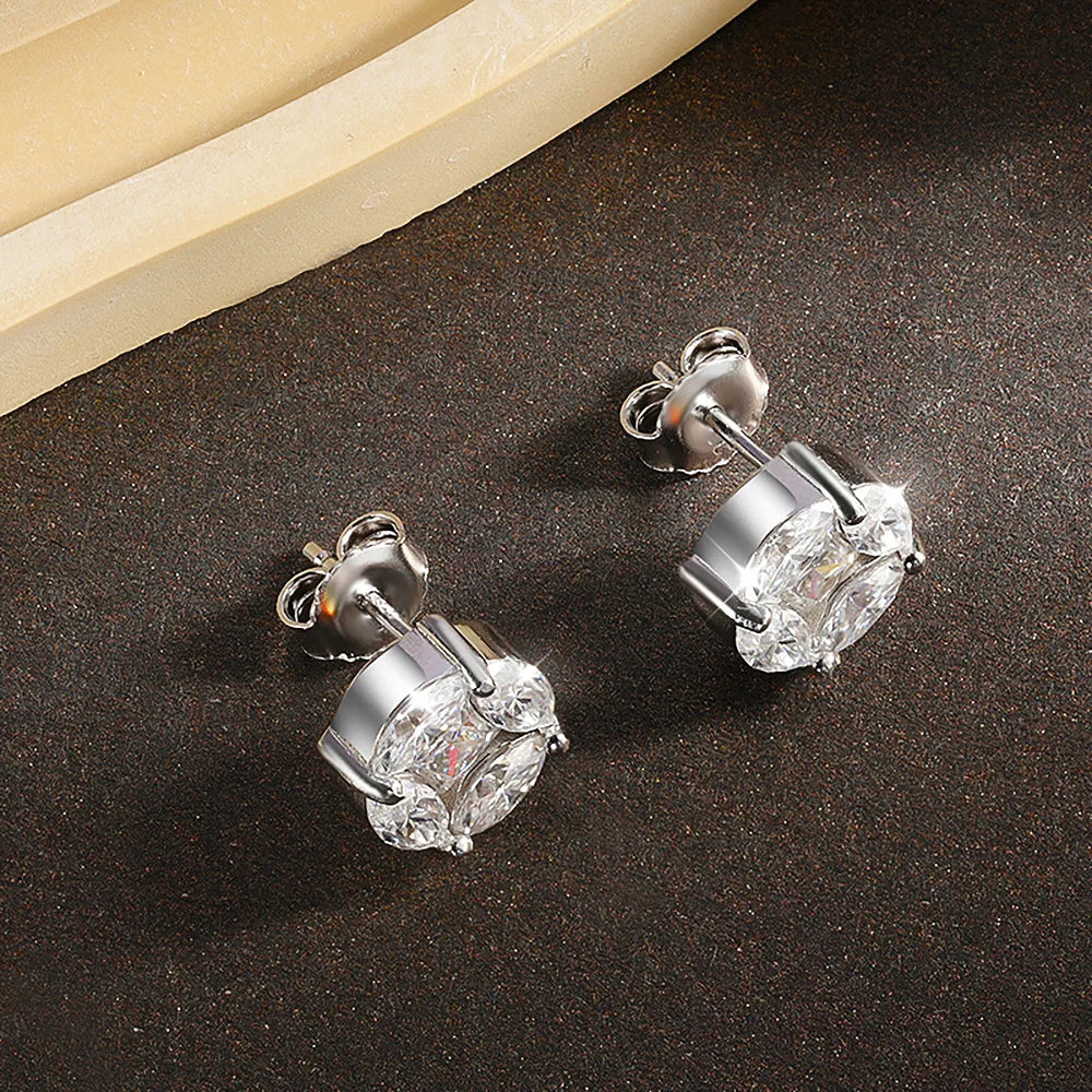 Brinco Cluster Moissanite Prata 925 Luar Scintilla - foto 14