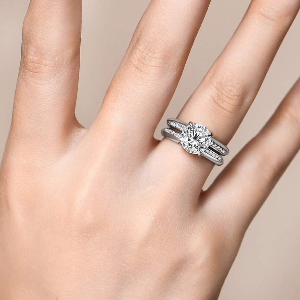 Anel Solitário Moissanite Ouro 18K Luar Giordana - foto 5