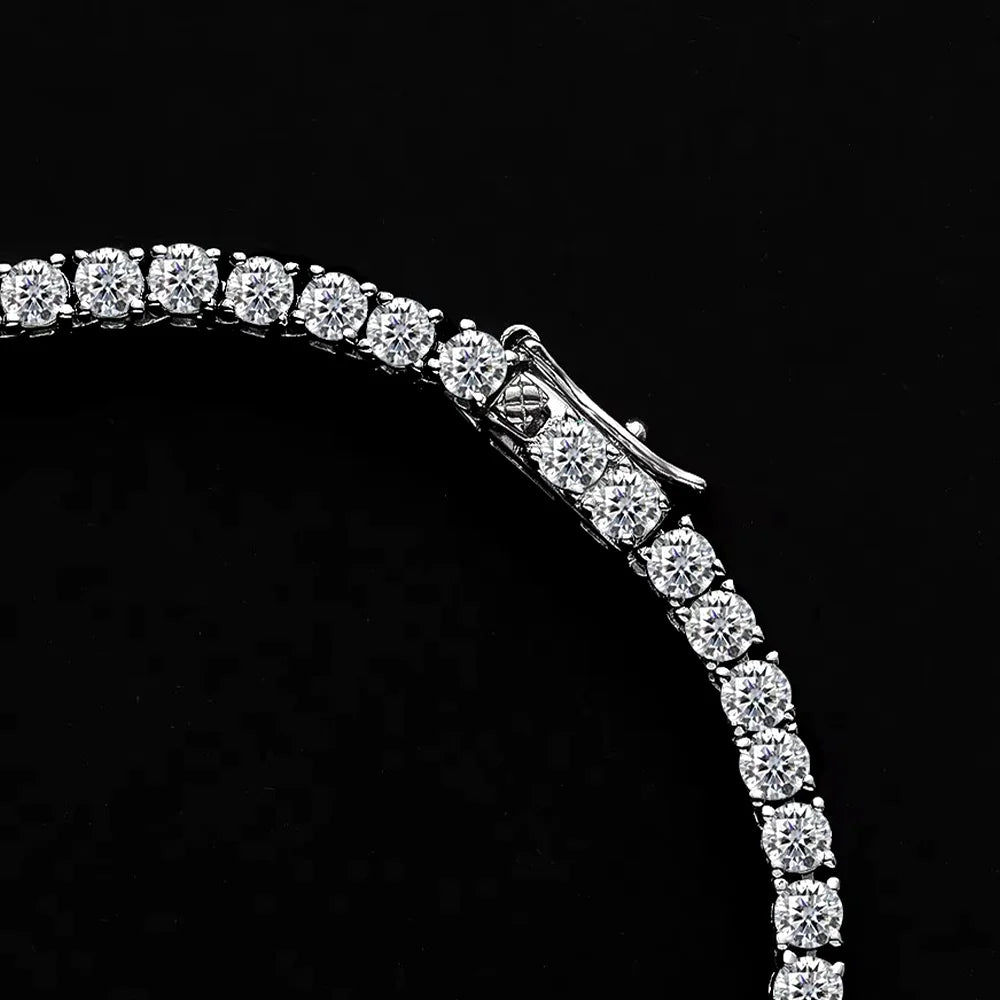 Colar Tennis Moissanite Prata 925 Luar Brilhante - foto 16