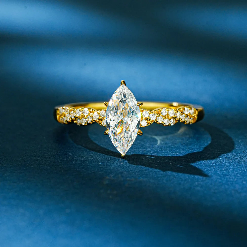 Anel Solitário Moissanite Ouro Banho Luar Fiorenza - foto 6