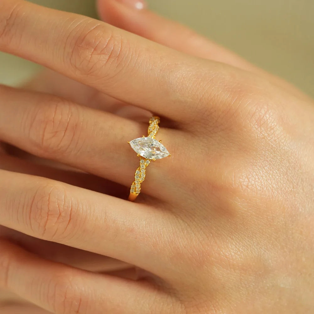 Anel Solitário Moissanite Ouro Banho Luar Fiorenza - foto 3