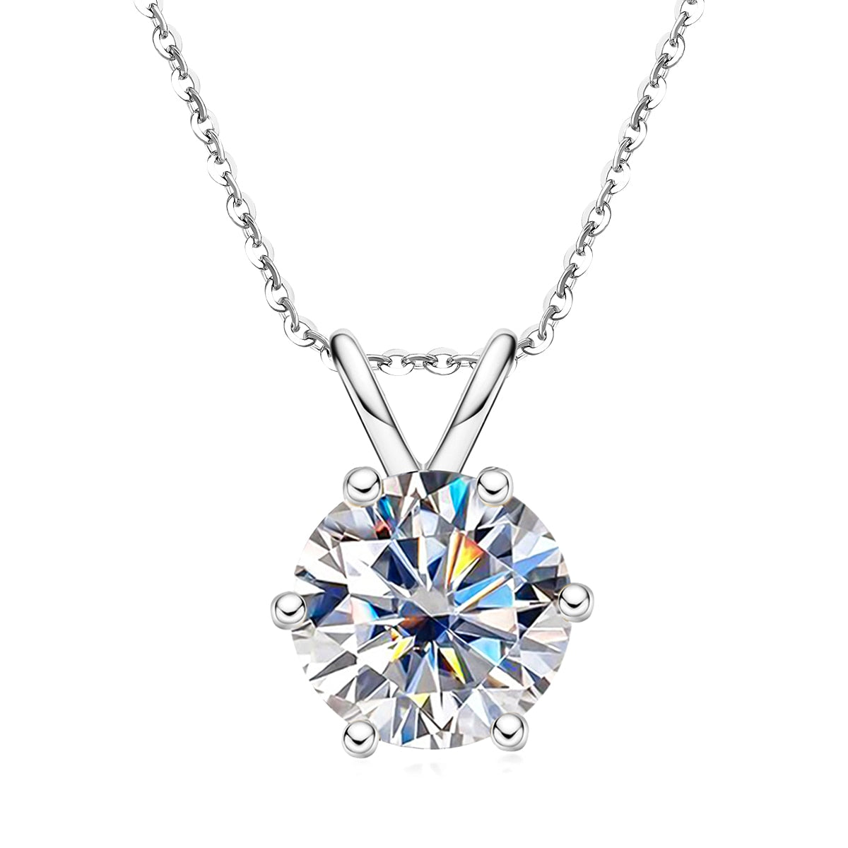 Colar Solitário Moissanite Banho Ouro 18k Luar Lumina