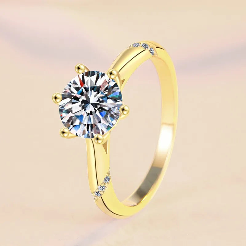 Anel Solitário Moissanite Banho Ouro 18K Luar Harmond - foto 2