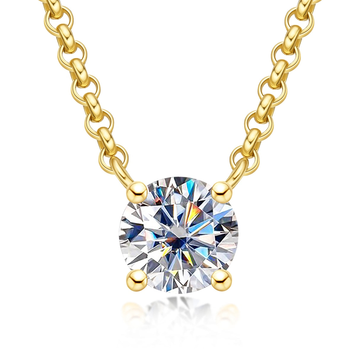 Colar Ponto de Luz 4 Garras Moissanite em Prata 925 Luar Alessia - foto 6