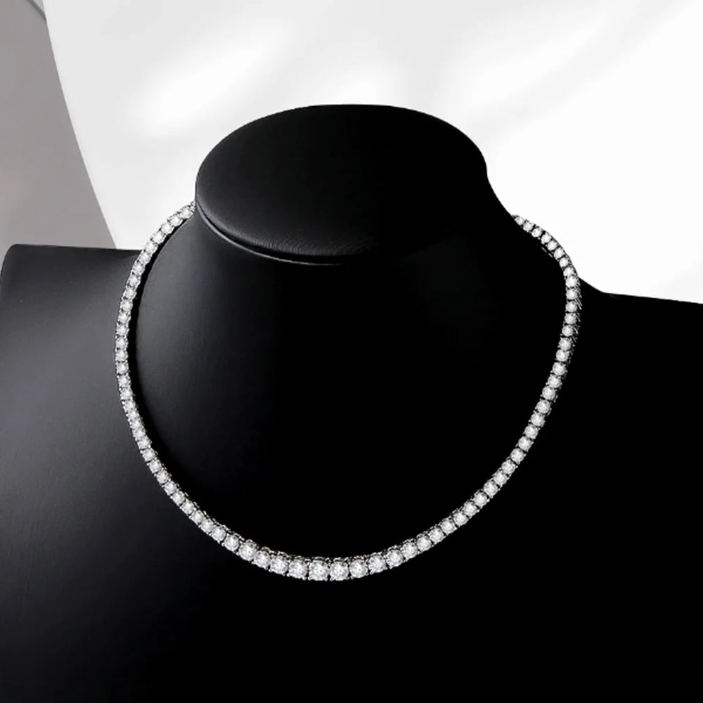Colar Tennis Moissanite Prata 925 Luar Brilhante - foto 2