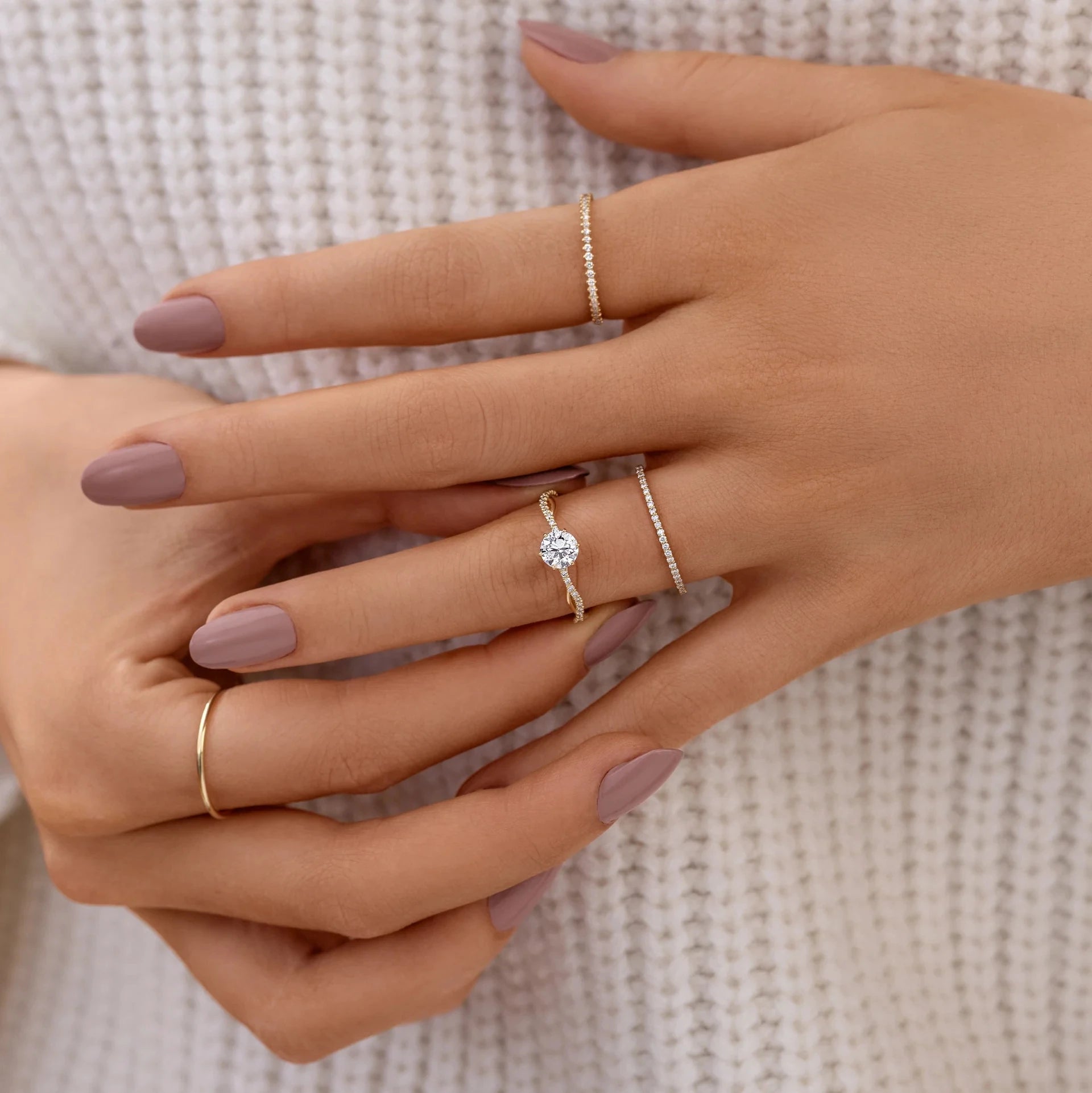 Anel Infinito Moissanite Prata 925 Luar Entrelaçada - foto 2